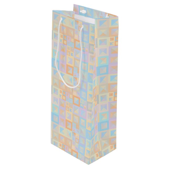 Färgfylld Pastel Boho-Mod Geometrisk Abstrakt (Framsidan Vinklad)