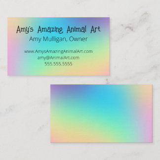 Färgfylld pastellövertoning visitkort