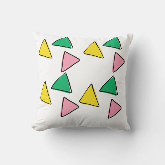 Färgfylld triangelruta - fyllning - modern & Styli Kudde (Framsida)