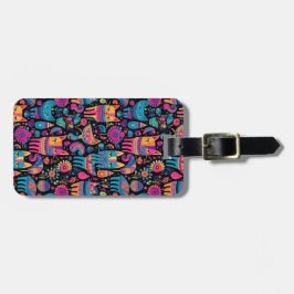 Färgfyllda Abstrakter Bagagebricka