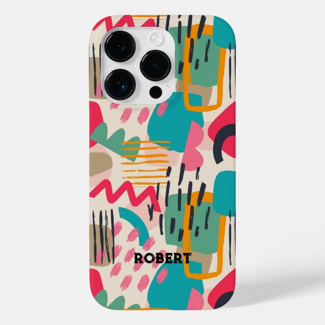 Färgfyllda abstrakter grunge mönster (Baksida)