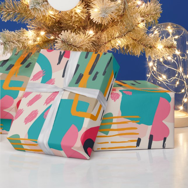 Färgfyllda abstrakter grunge mönster presentpapper (Helgdagar)