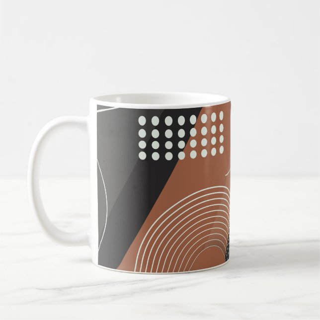 Färgfyllda Abstrakter, Linjer och punkter Kaffemugg (Vänster)