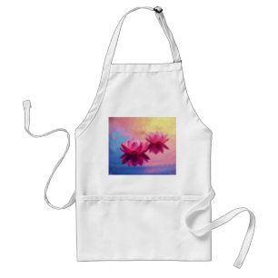 Färgfyllda Abstrakter Lotus Flowers Förkläde