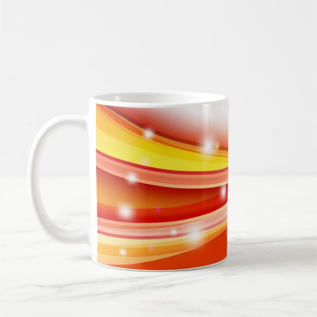 Färgfyllda Abstrakter och Ljus Kaffemugg (Vänster)