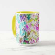 Färgfyllda abstrakter som doppats i vit mjölk sopp