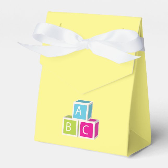 Färgfyllda alfabetblock presentaskar (Framsidan Sidan)