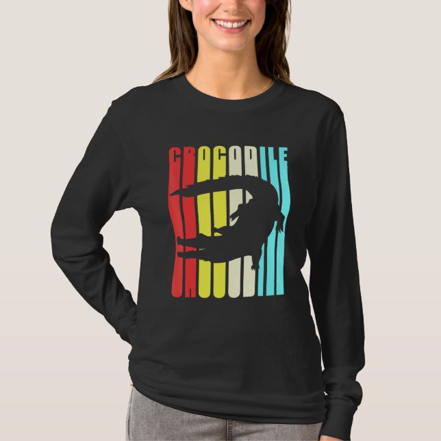 Färgfyllda Alligator Crokodile Kids T Shirt (Framsida)