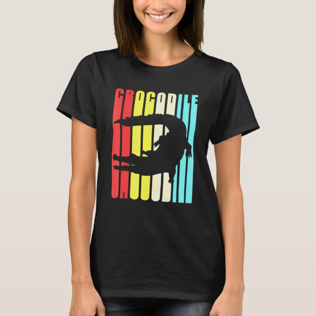 Färgfyllda Alligator Crokodile Kids T Shirt (Framsida)
