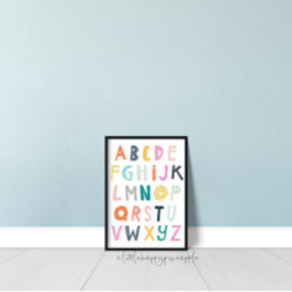 Färgfyllda Alphabet Kids Room Decor Poster