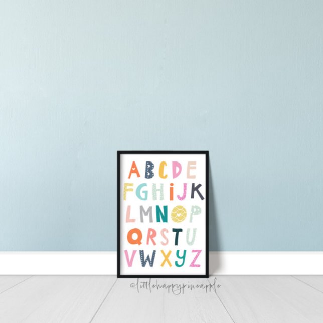 Färgfyllda Alphabet Kids Room Decor Poster (Skapare uppladdad)