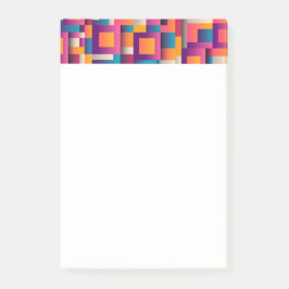 Färgfyllda anteckningar i Abstrakt - fyrkanter och Post-it Block