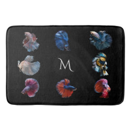 Färgfyllda bad med anpassningsbar i monogram badrumsmatta