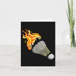 Färgfyllda Badminton Flame Shuttle Art Sports Kort