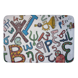 Färgfyllda barn ABC Badrumsmatta