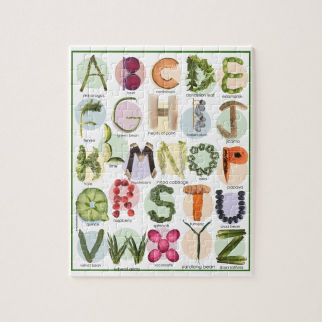 Färgfyllda barn Alphabet Puzzle - Utbildningsmaten Pussel (Vertikal)