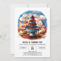 Färgfyllda barn Chocolate Birthday