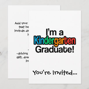Färgfyllda barn Studenten Kindergarten Student Inbjudningar