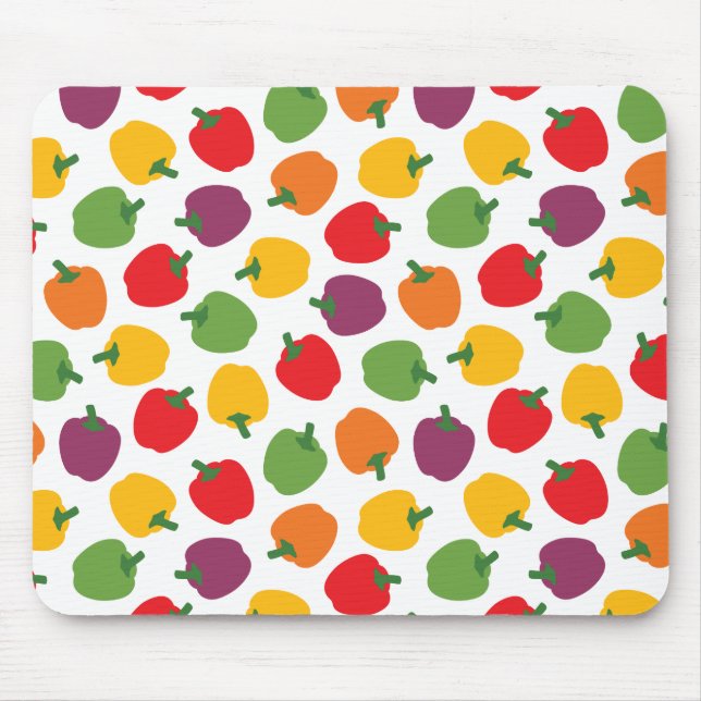 Färgfyllda Bell Peppers Musmatta (Framsidan)