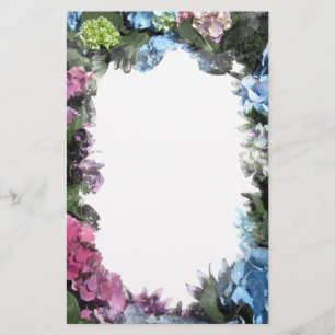 Färgfyllda Blommar av Hydrangea Brevpapper
