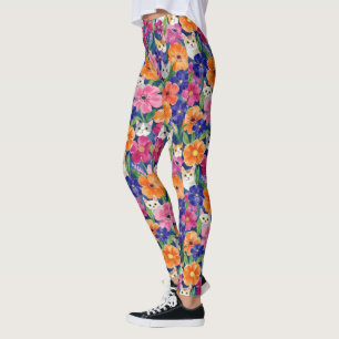 Färgfyllda Blommigtar Leggings