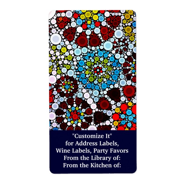 Färgfyllda blomstercirkulär Bubbles-design Fraktsedel (Framsidan)