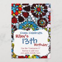 Färgfyllda blomstercirkulär Bubbles design