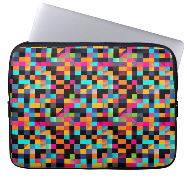 Färgfyllda brant Geometric Shapes Mönster Laptop Fodral (Framsidan)
