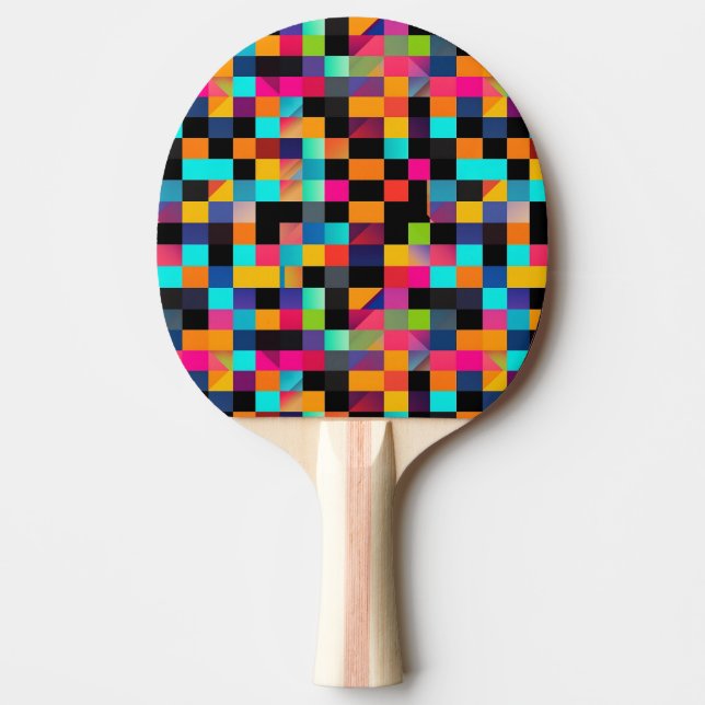 Färgfyllda brant Geometric Shapes Mönster Pingisracket (Framsidan)