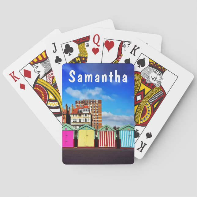Färgfyllda Brighton- och Hove-sommarsäck Casinokort (Baksidan)