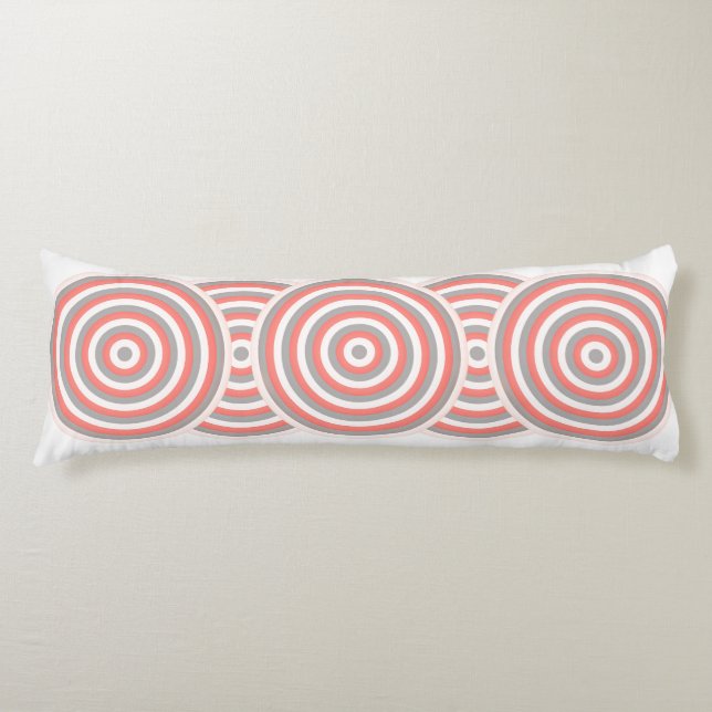 Färgfyllda brödpunkter med cirkulär design kroppskudde (Framsidan)