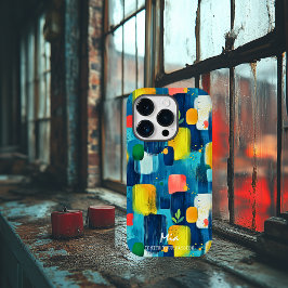 Färgfyllda Brushstroke-block med eget namn