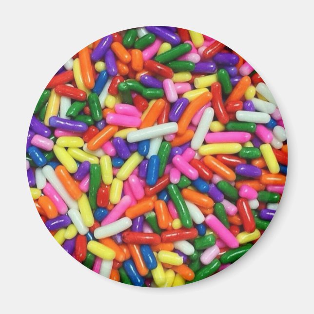 Färgfyllda Candy Sprinkles Magnet (Framsidan)