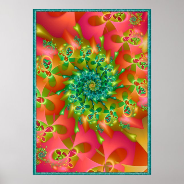 Färgfyllda centrifugeringshörningar poster (Framsidan)