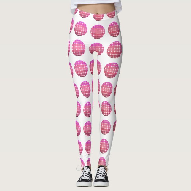 Färgfyllda cirkelformade geometriska former Leggin Leggings (Framsida)