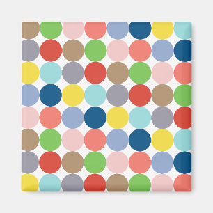 Färgfyllda cirklar av pastel färg.. magnet