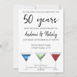 Färgfyllda cocktails av roligt inbjudningar