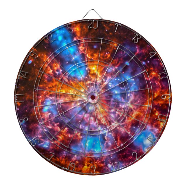 Färgfyllda Cosmos Darttavla (Framsidan)