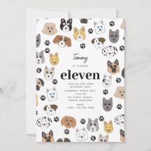 Färgfyllda Cute Funny Hundar och Hund Birthday