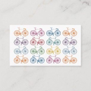 Färgfyllda cyklar Cykling Affärskort Visitkort