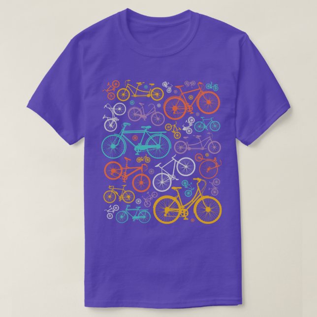 Färgfyllda cyklar Illustration Bike Älskare Cyclin T Shirt (Design framsida)