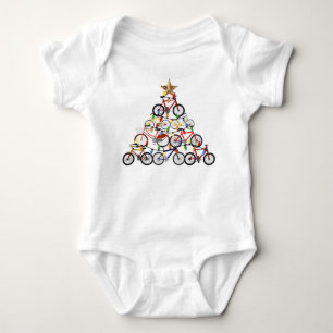 Färgfyllda cyklar Julgran Ornament Gifts T Shirt