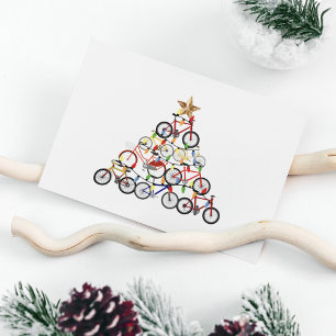 Färgfyllda cyklar Julgran Ornament Gifts Vykort