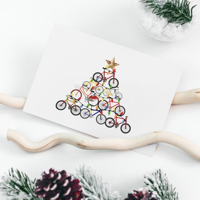 Färgfyllda cyklar Julgran Ornament Gifts Vykort (Skapare uppladdad)