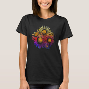 Färgfyllda Daisy Botaniskt trädgårdsskydd Blommor  T Shirt