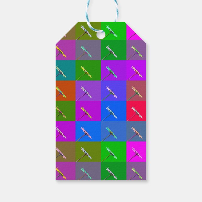 Färgfyllda Daisy, fotografi av Blommigten Abstrakt Presentetikett (Baksidan)