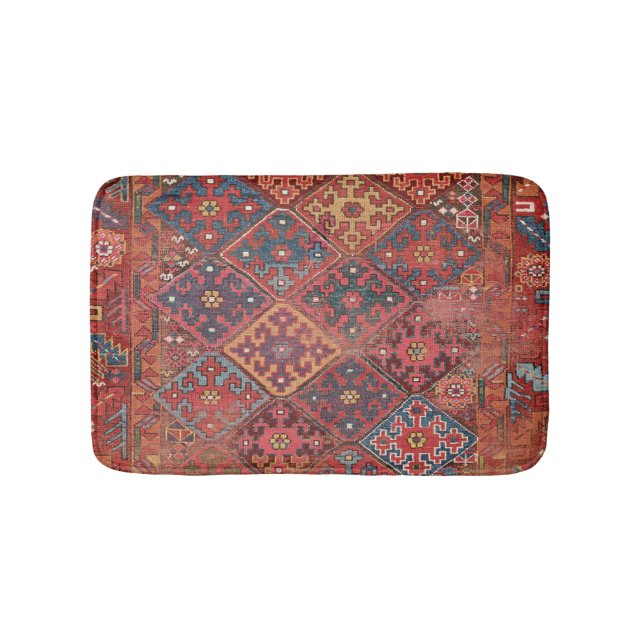 Färgfyllda diamantstenar II Färgfyllda ornater Badrumsmatta (Framsidan)