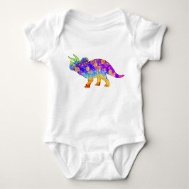 Färgfyllda dinosauriertriceratops t shirt