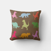 Färgfyllda Dinosaurs Throw Cushion