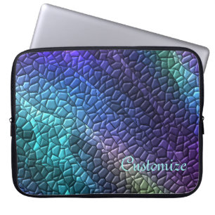 Färgfyllda Dragon Skin Mosaic Tiles Laptop sleeve